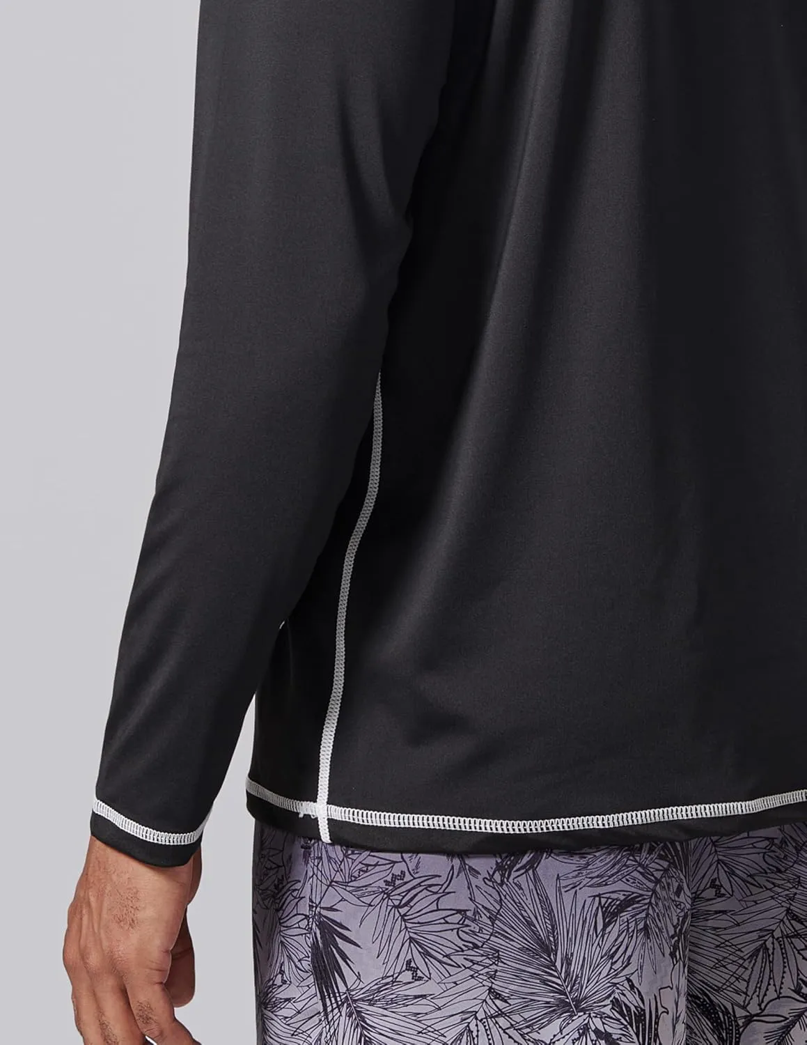 2 Pack Men's Sun Protection Long Sleeve Swim Shirts UPF 50  Loose Fit Rash Guards Fishing Quick Dry Clothing