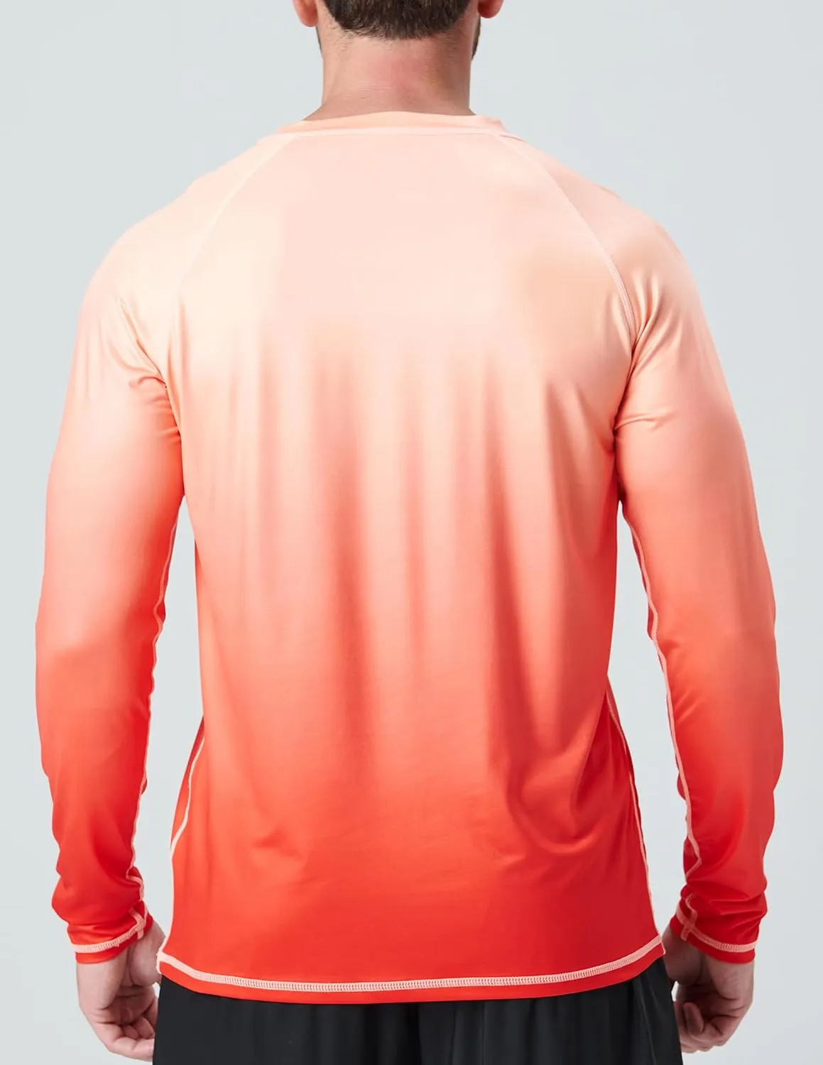 2 Pack Men's Sun Protection Long Sleeve Swim Shirts UPF 50  Loose Fit Rash Guards Fishing Quick Dry Clothing