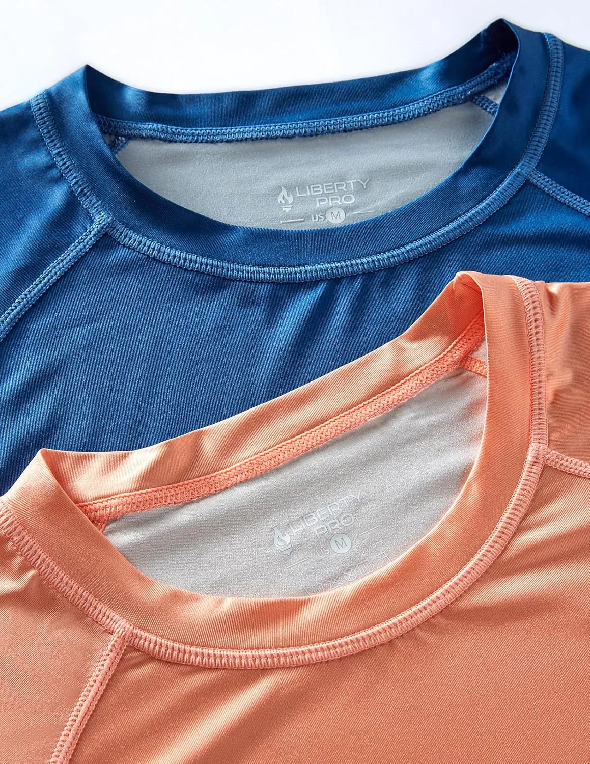 2 Pack Men's Sun Protection Long Sleeve Swim Shirts UPF 50  Loose Fit Rash Guards Fishing Quick Dry Clothing