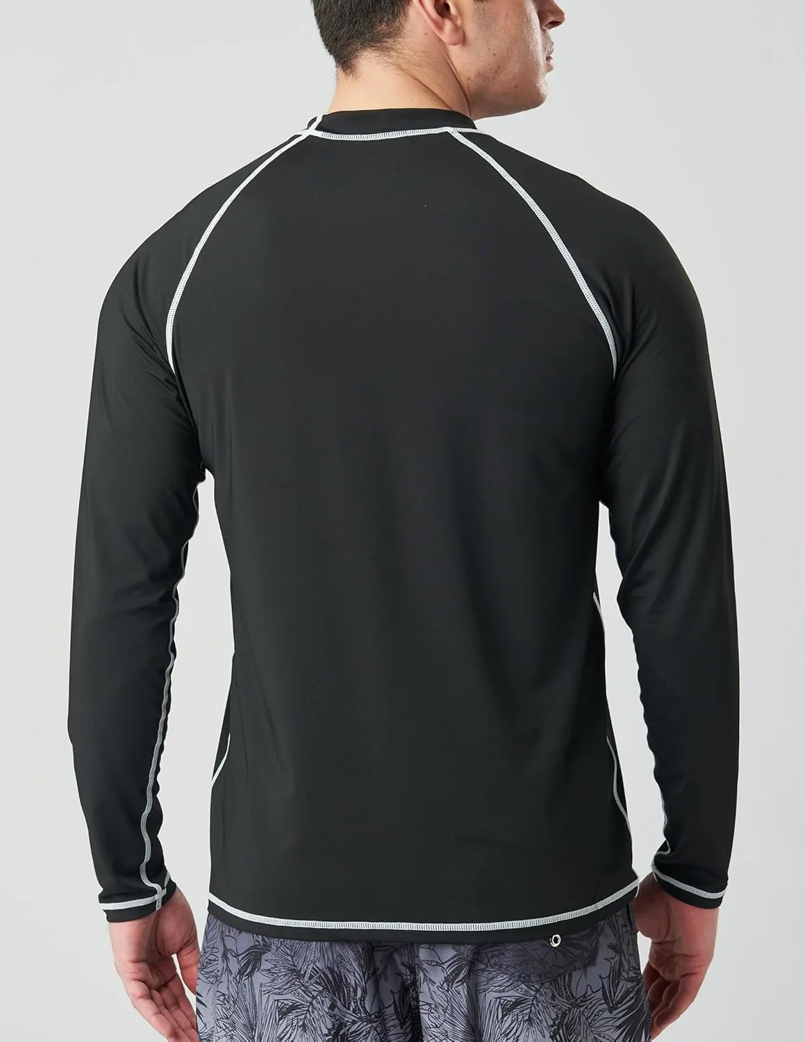 2 Pack Men's Sun Protection Long Sleeve Swim Shirts UPF 50  Loose Fit Rash Guards Fishing Quick Dry Clothing