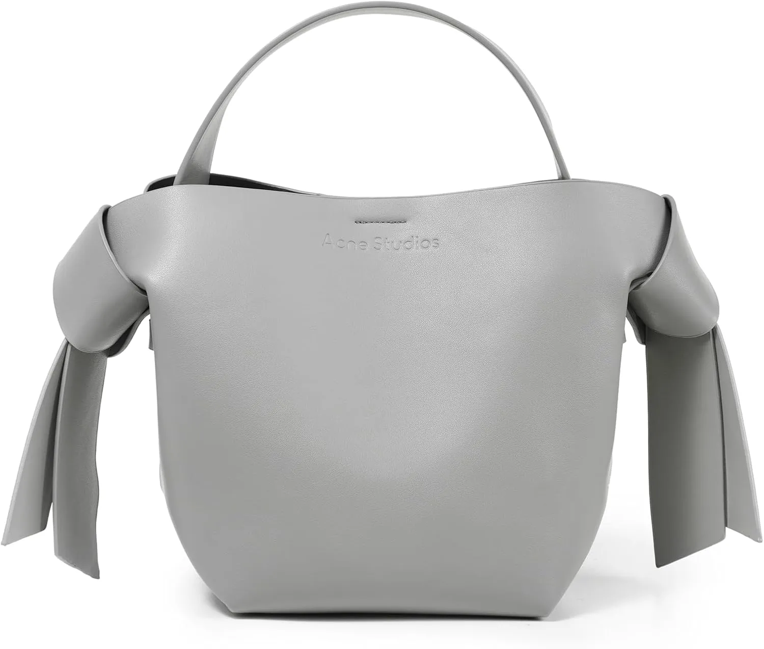 2024 new women's cowhide simple bow single shoulder crossbody handbag bucket bag trend
