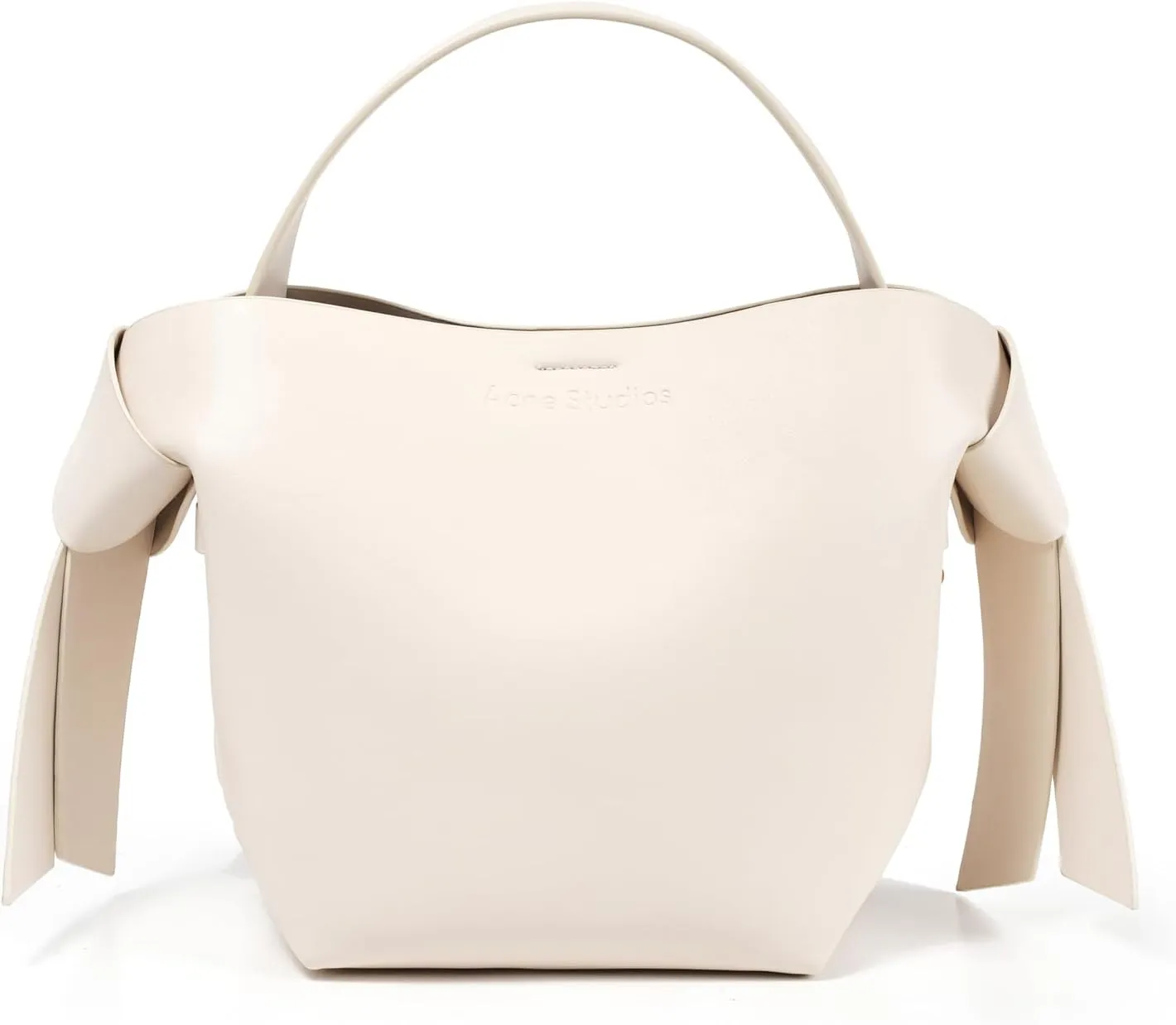 2024 new women's cowhide simple bow single shoulder crossbody handbag bucket bag trend