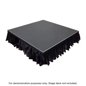 20cm High Stage Skirt (2m) Pleated Black Velvet