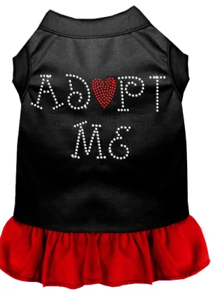 Adopt Me Rhinestone Dresses Black With Red Xl