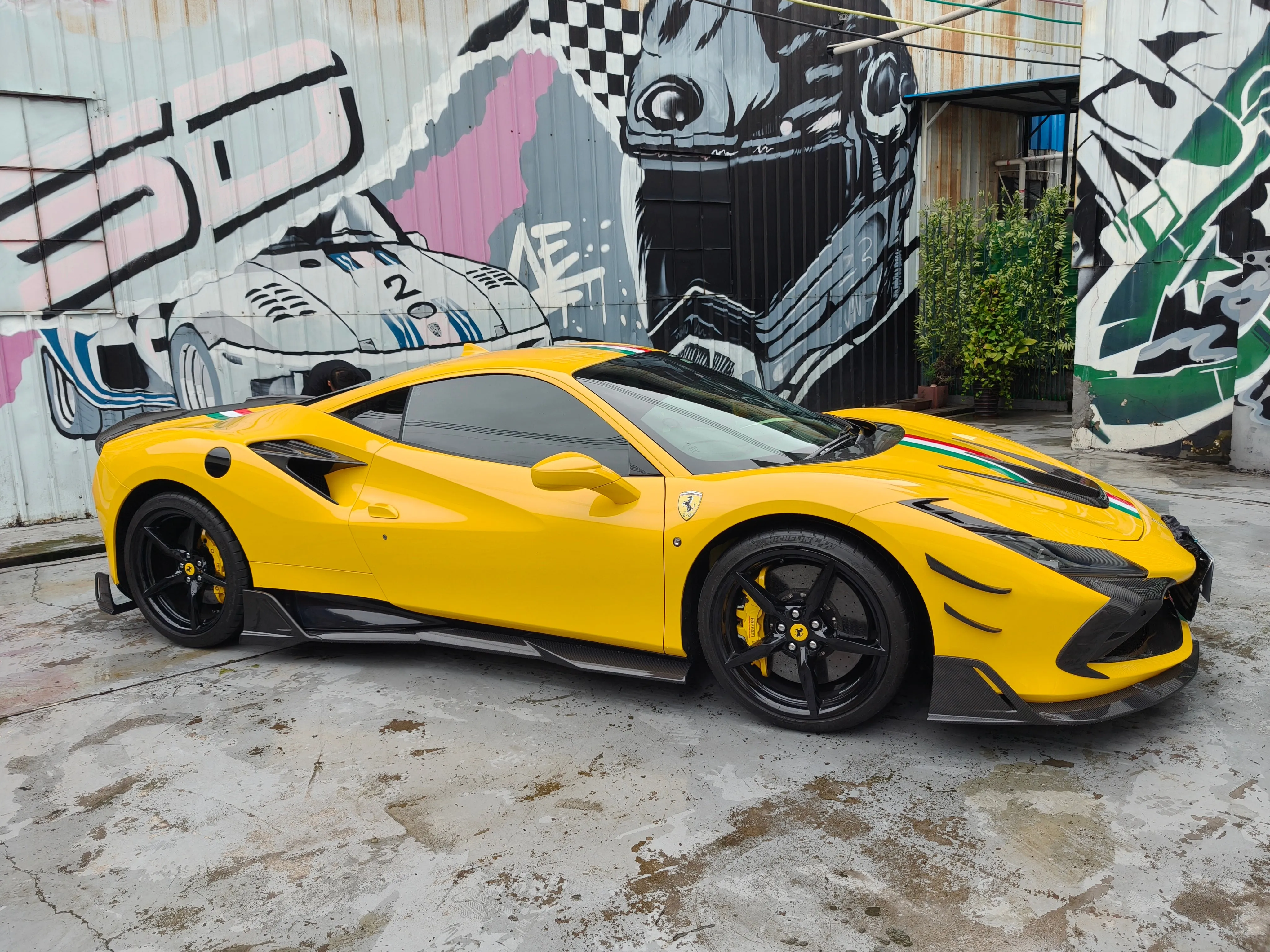 Aero Republic M Style Side Skirts for Ferrari F8 Tributo & Spider Carbon Fiber/FRP
