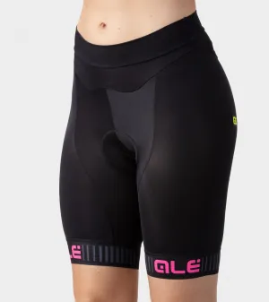 ALE SOLID TRAGUARDO LADY SHORTS BLACK-FLUO PINK 單車褲