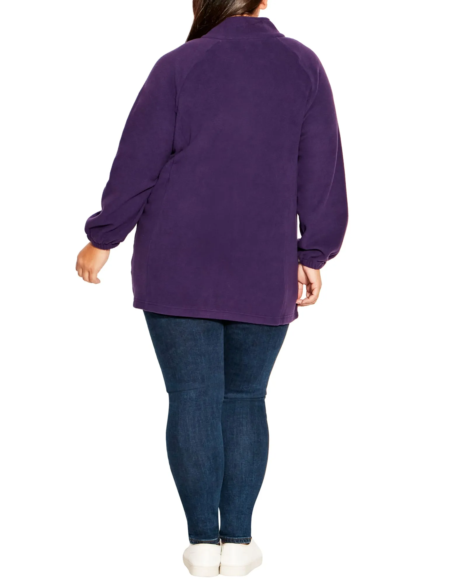 Astrid Polar Fleece Zip Up | Plum