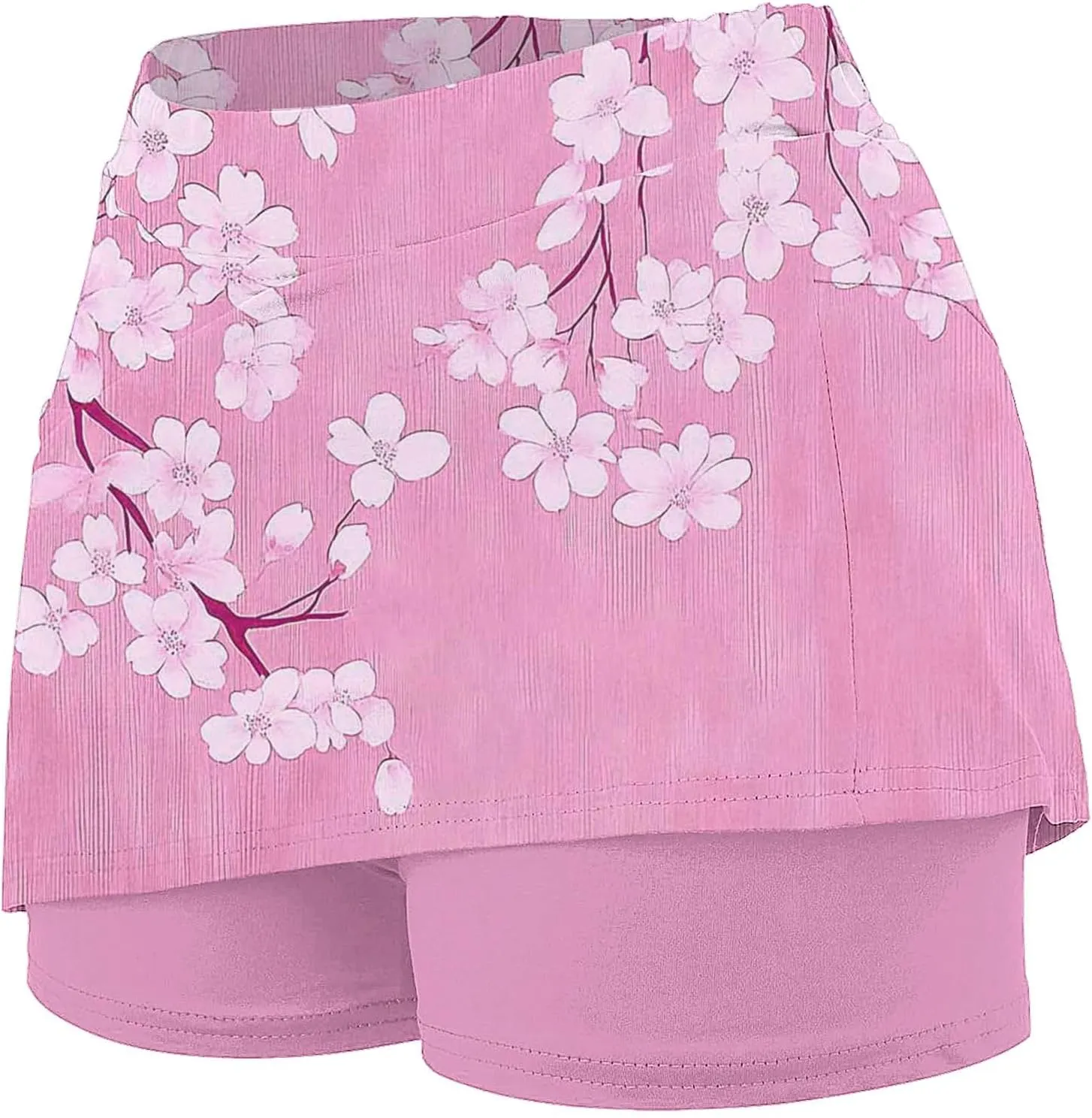 Athletic Skirt with Shorts Womens Floral Print Tennis Skirts with Pocket High Waisted Tummy Control Golf Skort