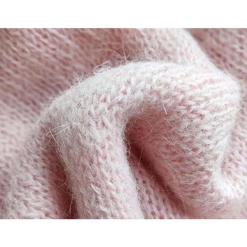 Autumn Lace Collar Mohair Sweater