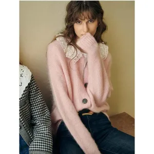 Autumn Lace Collar Mohair Sweater