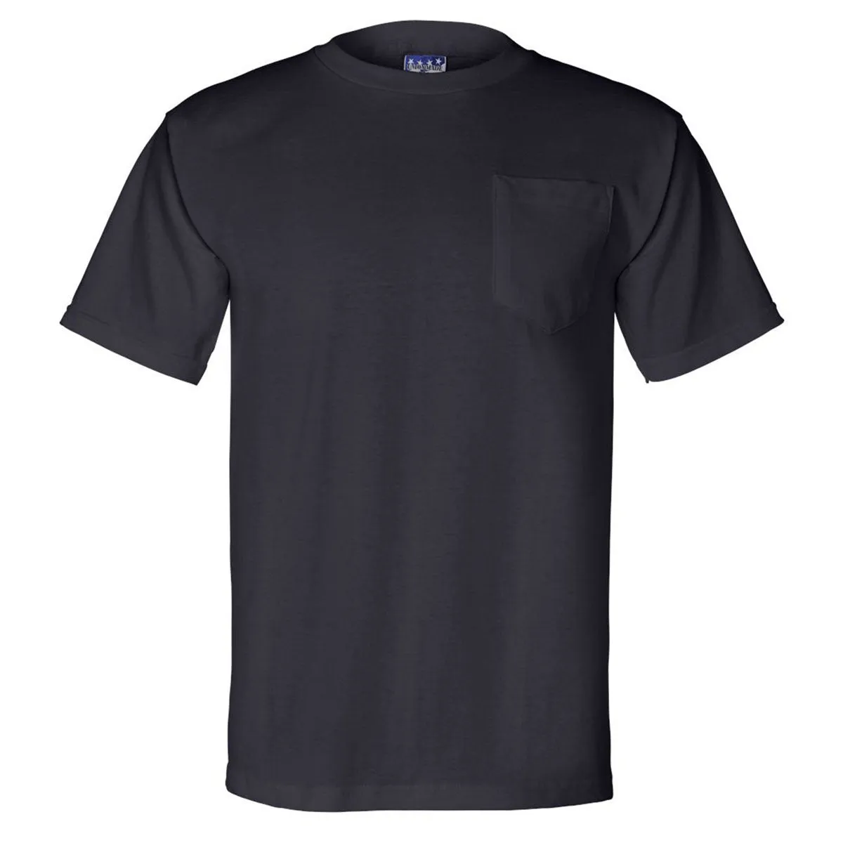 Bayside Men's Navy Union-Made Short Sleeve T-Shirt with Pocket