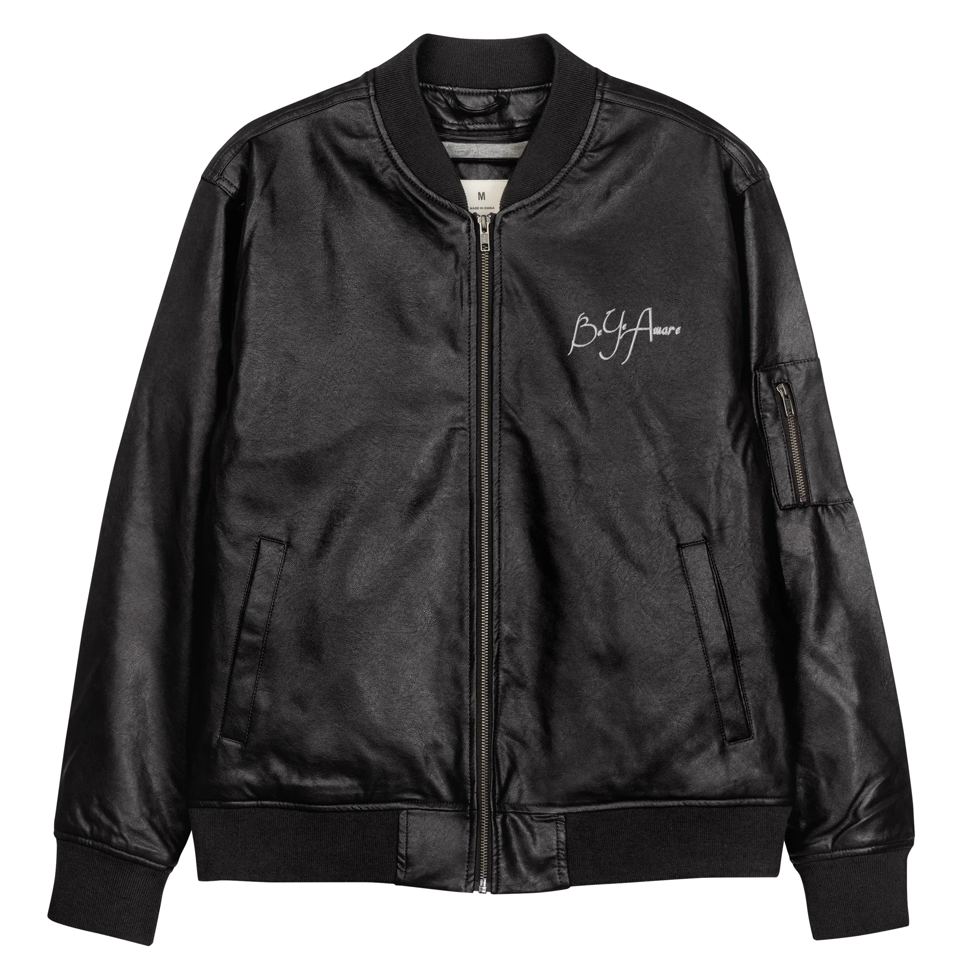 Be Ye Aware Classics Unisex Faux Leather Bomber Jackets