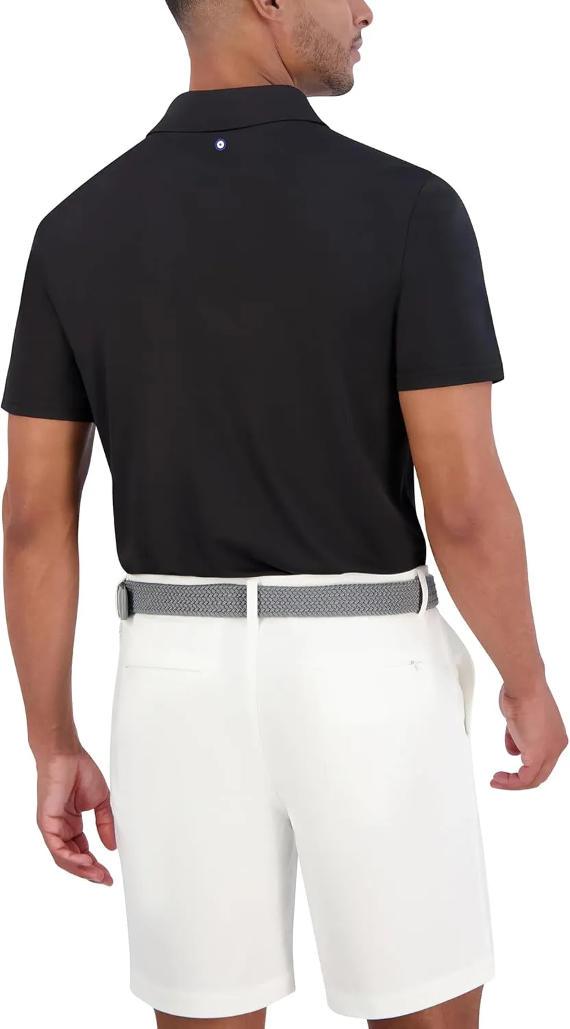Ben Sherman Men's Pique Golf Sport Athletic Fit, UPF , Moisture-Wicking, Odor Resistant, Casual Shirt
