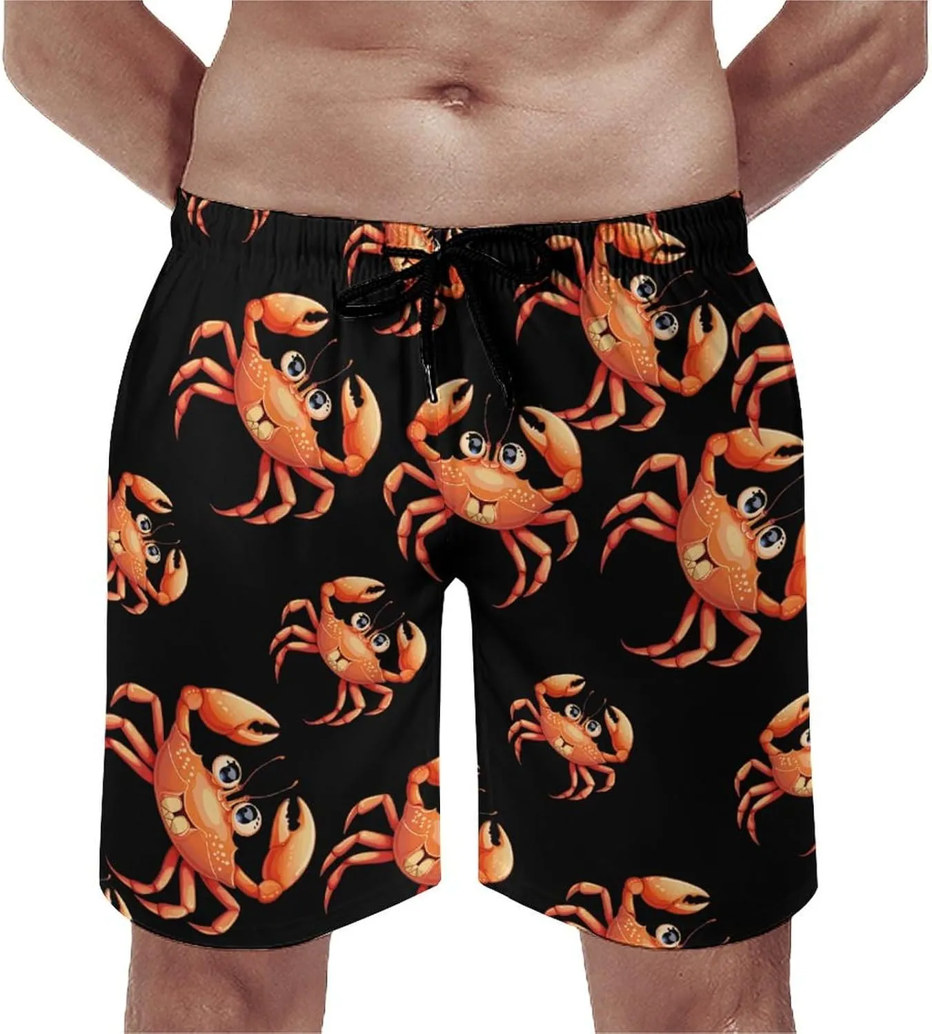 Boston Crab Men's Swim Trunks Quick Dry Board Shorts Breathable Summer Beach Shorts Bathing Suits