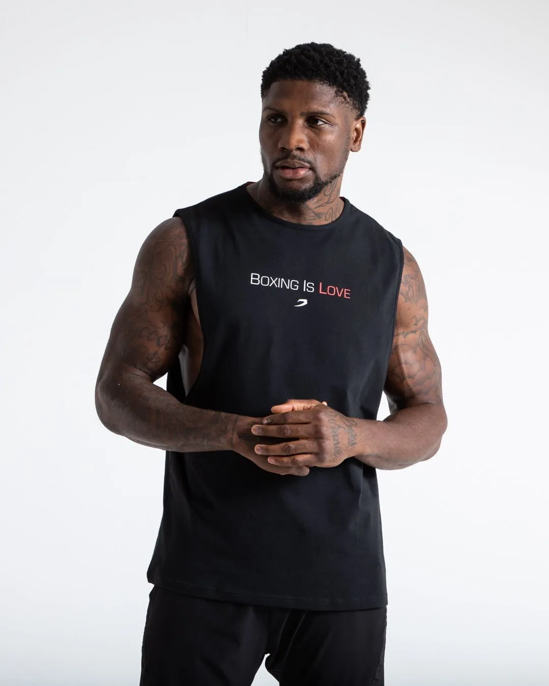 BOXING IS LOVE MUSCLE TANK - BLACK