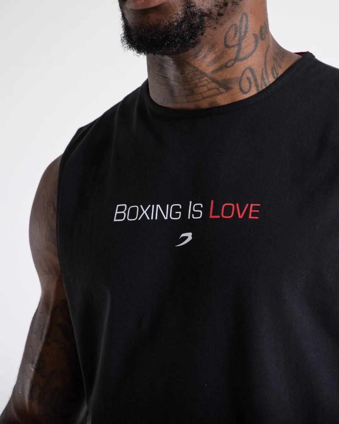 BOXING IS LOVE MUSCLE TANK - BLACK