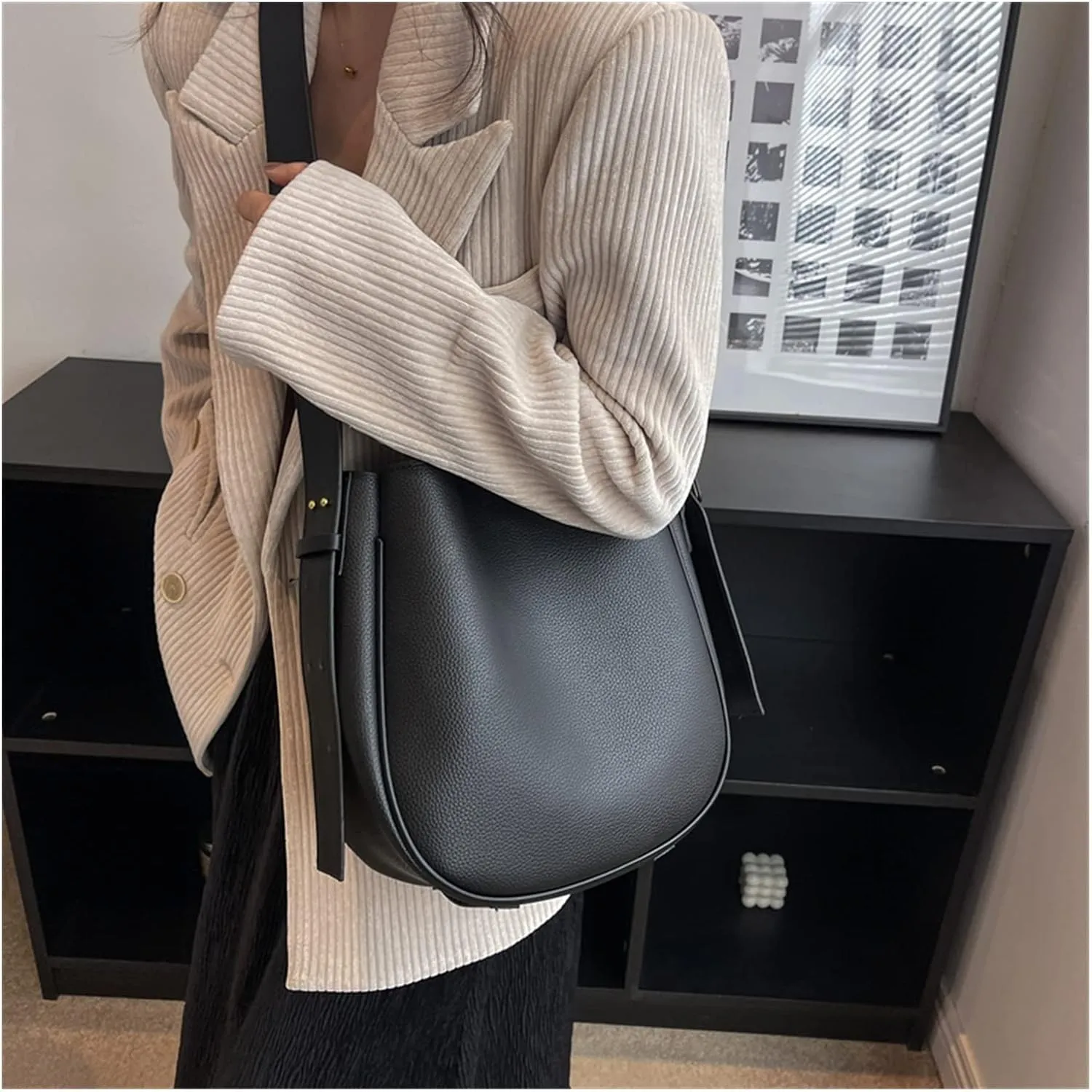 Bucket Bags For Women Trend Vintage Women Small Leather Simple Handbags And Purses Crossbody Bags For Women