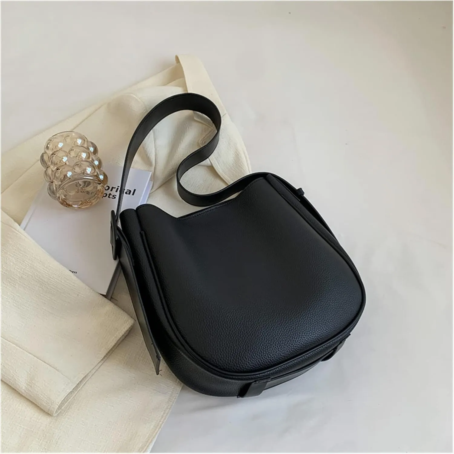 Bucket Bags For Women Trend Vintage Women Small Leather Simple Handbags And Purses Crossbody Bags For Women