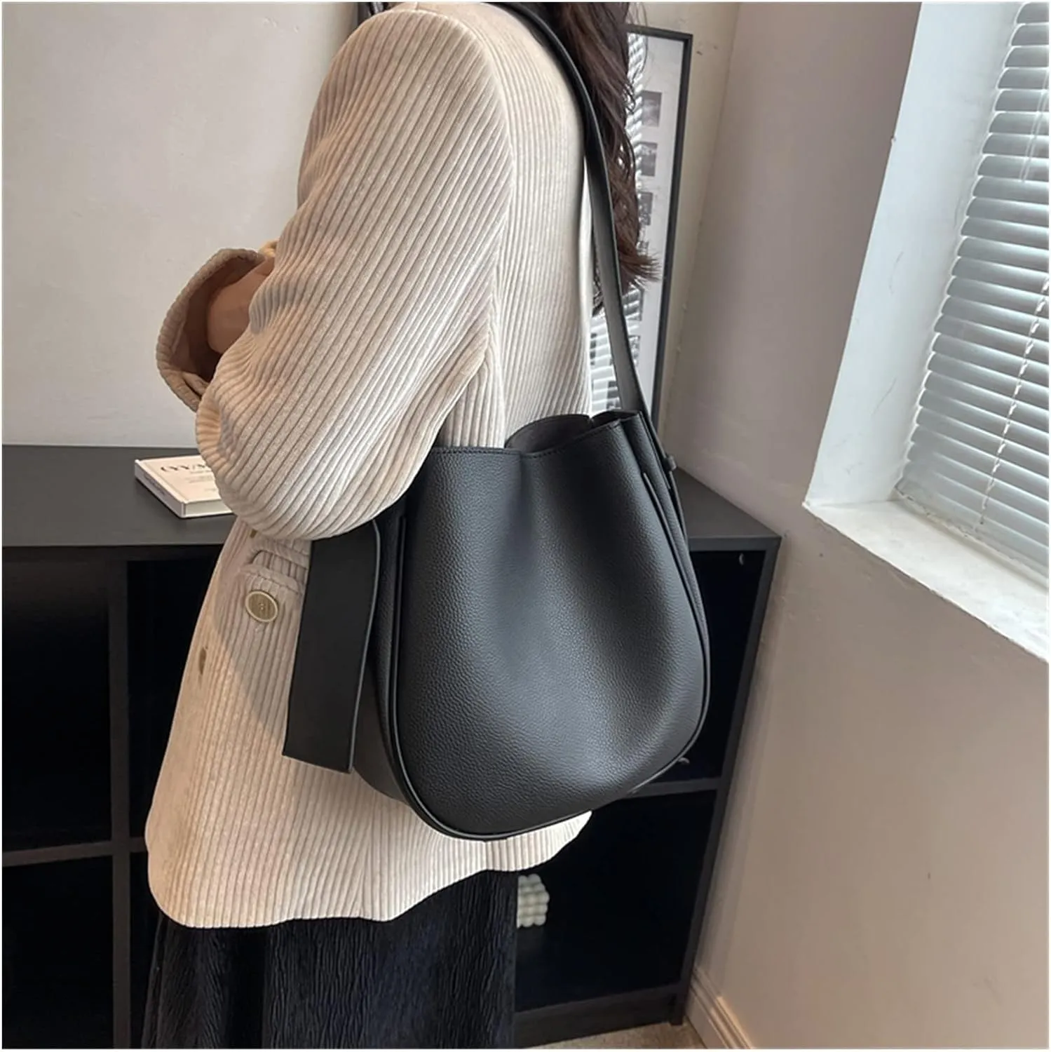Bucket Bags For Women Trend Vintage Women Small Leather Simple Handbags And Purses Crossbody Bags For Women