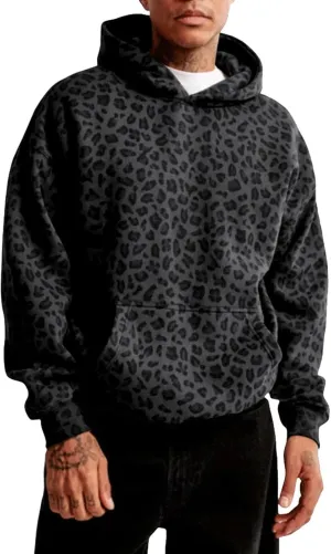 Camo Hoodie Womens Maple Leaf Graphic Fleece Hooded Sweatshirt Oversized Hoodies For Women Trendy Cute Leopard Print Tops