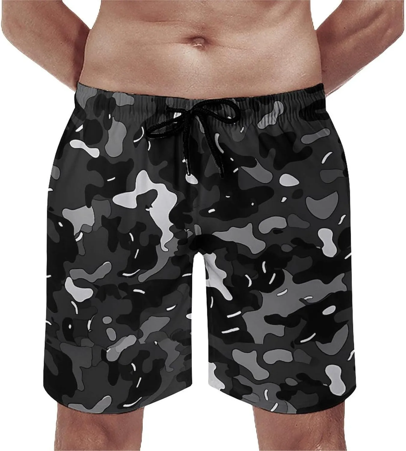 Camouflage Men's Swim Trunks Quick Dry Board Shorts Breathable Summer Beach Shorts Bathing Suits