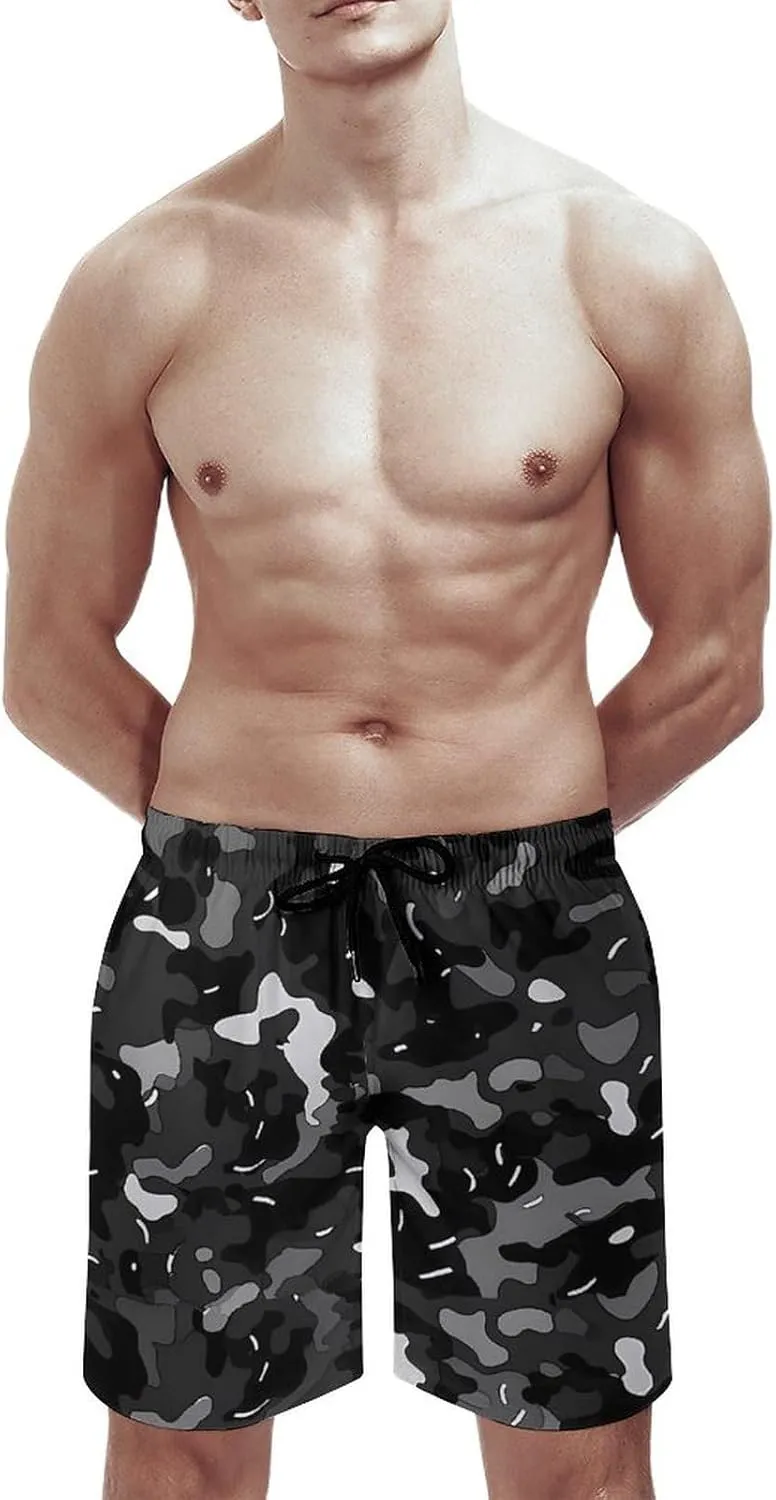 Camouflage Men's Swim Trunks Quick Dry Board Shorts Breathable Summer Beach Shorts Bathing Suits