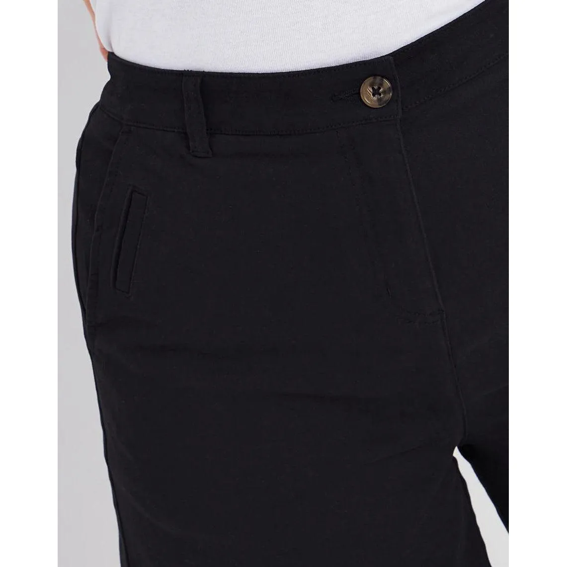 Capsule Black Cotton Rich Stretch Chino Shorts