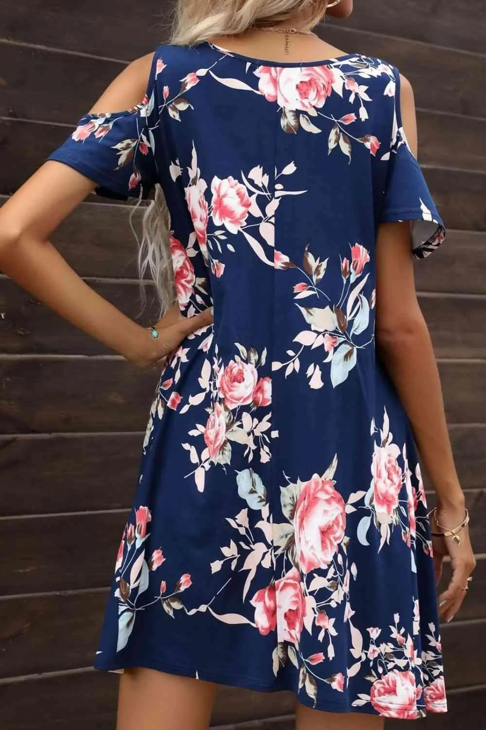 Casually Feminine Cold Shoulder Mini Dress