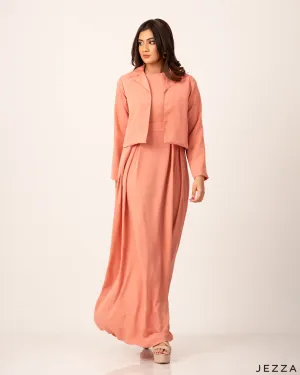 Chic Polyester Dress Jacket Set 58921