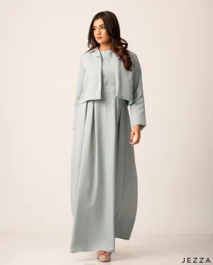 Chic Polyester Dress Jacket Set 58923