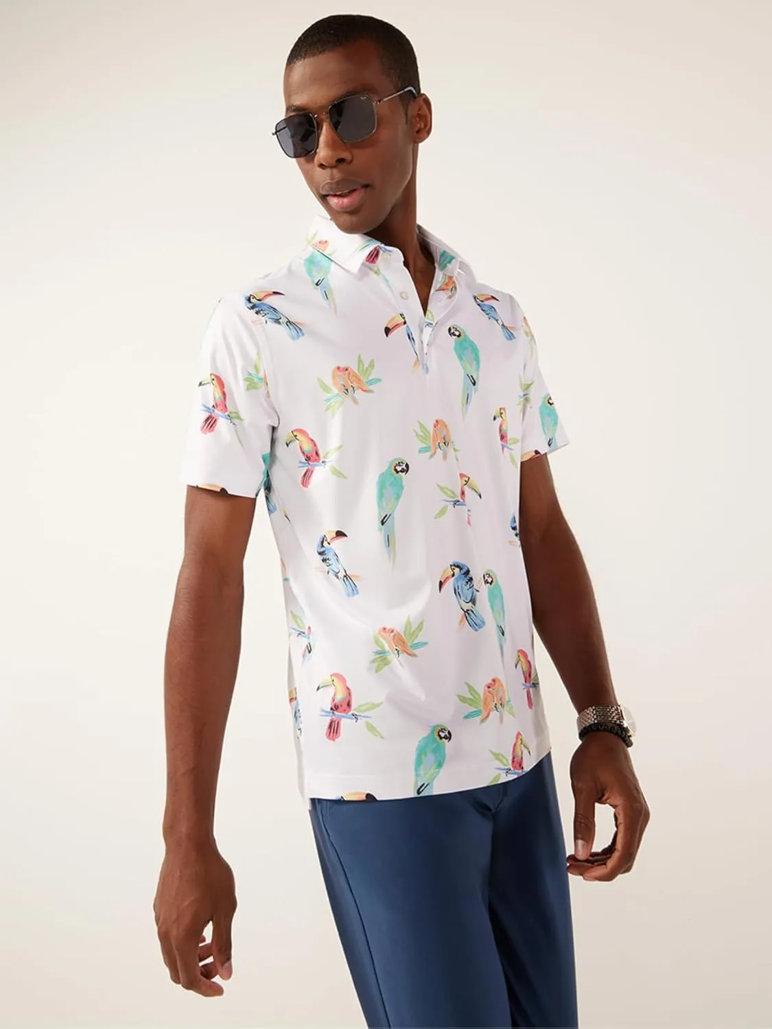 Chubbies Men's The Dude Where's Macaw (Performance Polo)