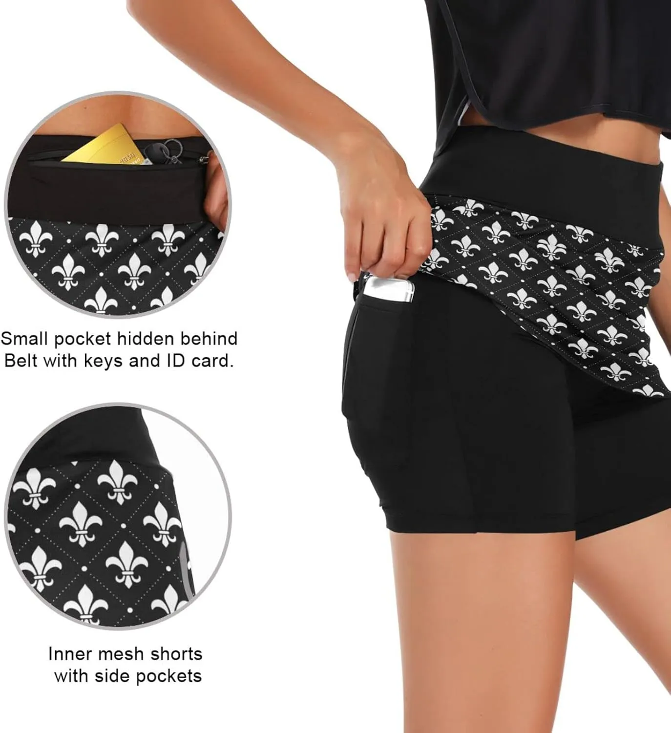 Cindly Women Tennis Skirts Golf Skorts with Pockets Athletic Skorts for Workout Running