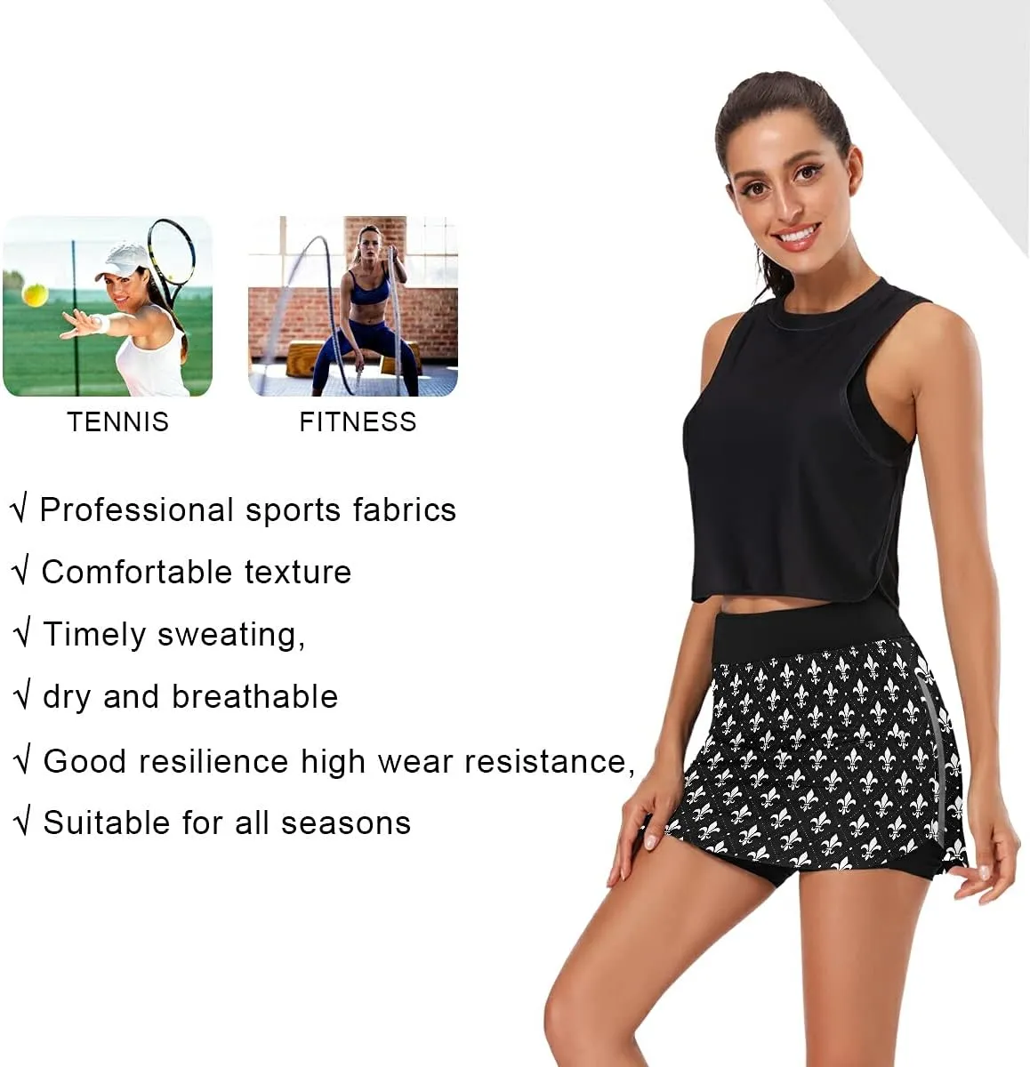 Cindly Women Tennis Skirts Golf Skorts with Pockets Athletic Skorts for Workout Running