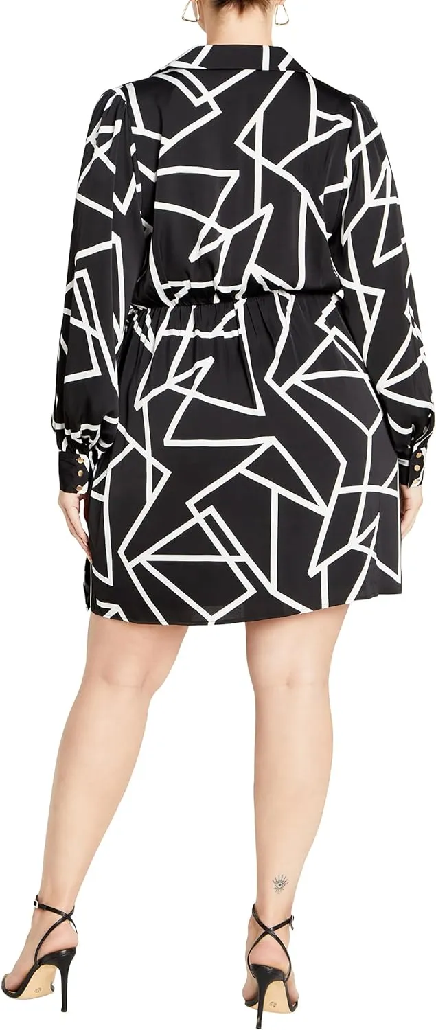 City Chic Women's Plus Size Dress Frances PRT
