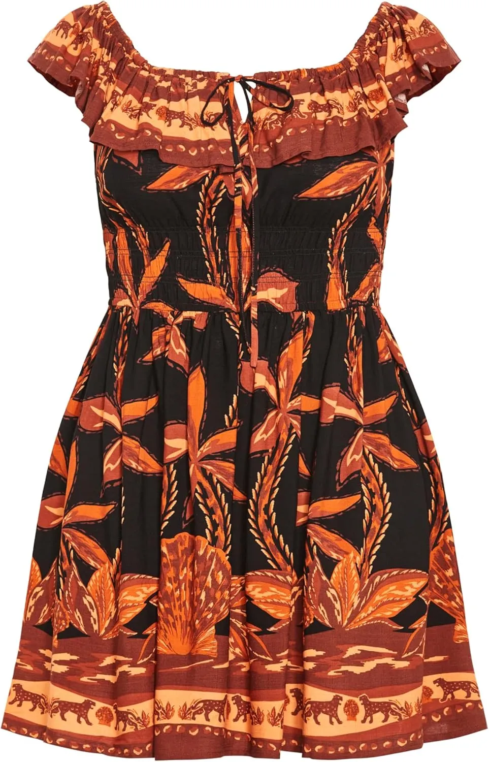 City Chic Women's Tahitian Border Dress