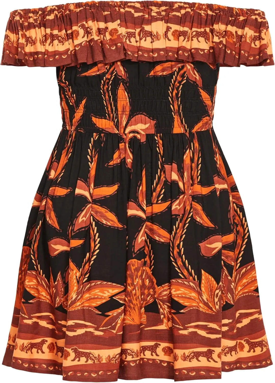 City Chic Women's Tahitian Border Dress