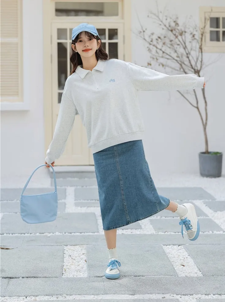 College Style Polo Casual Tops