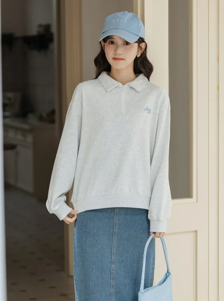 College Style Polo Casual Tops
