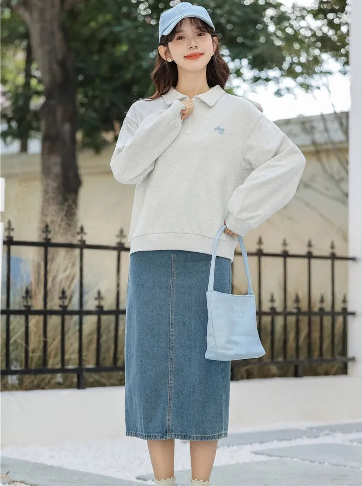 College Style Polo Casual Tops
