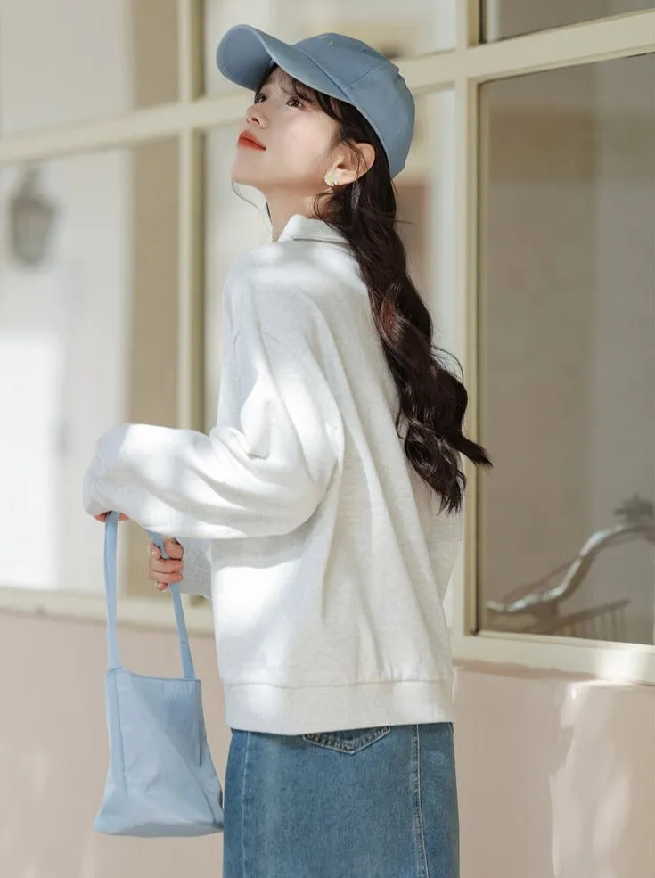 College Style Polo Casual Tops