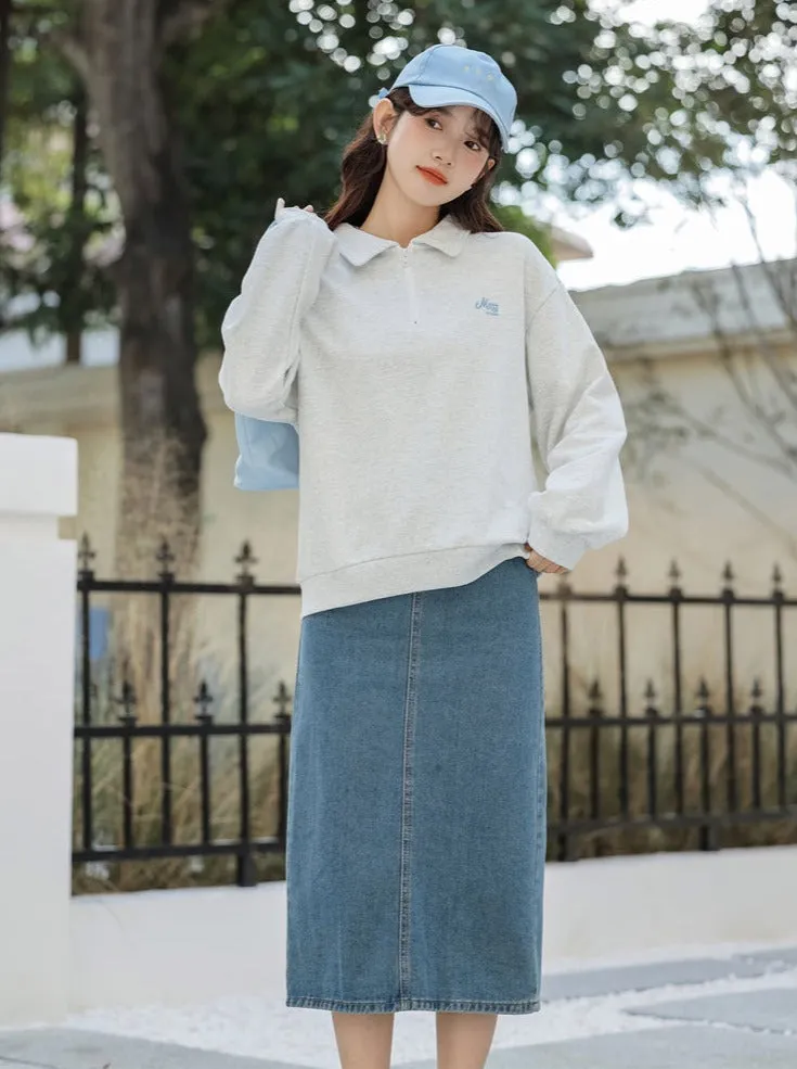 College Style Polo Casual Tops