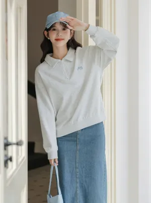 College Style Polo Casual Tops