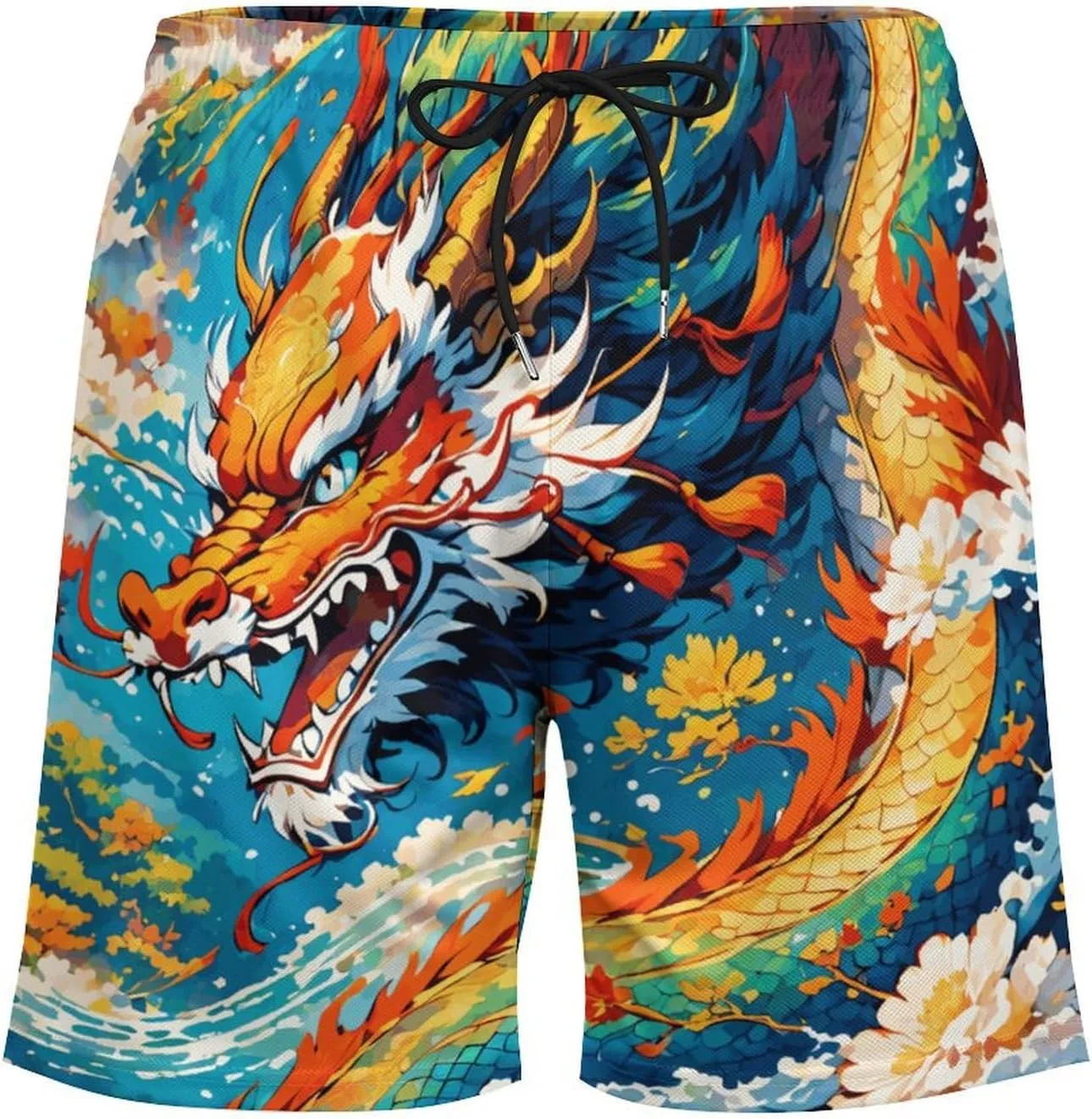 Colorful-eagle Mens Swimming Trunks Board Shorts Beach Shorts with Pockets Bathing Suits