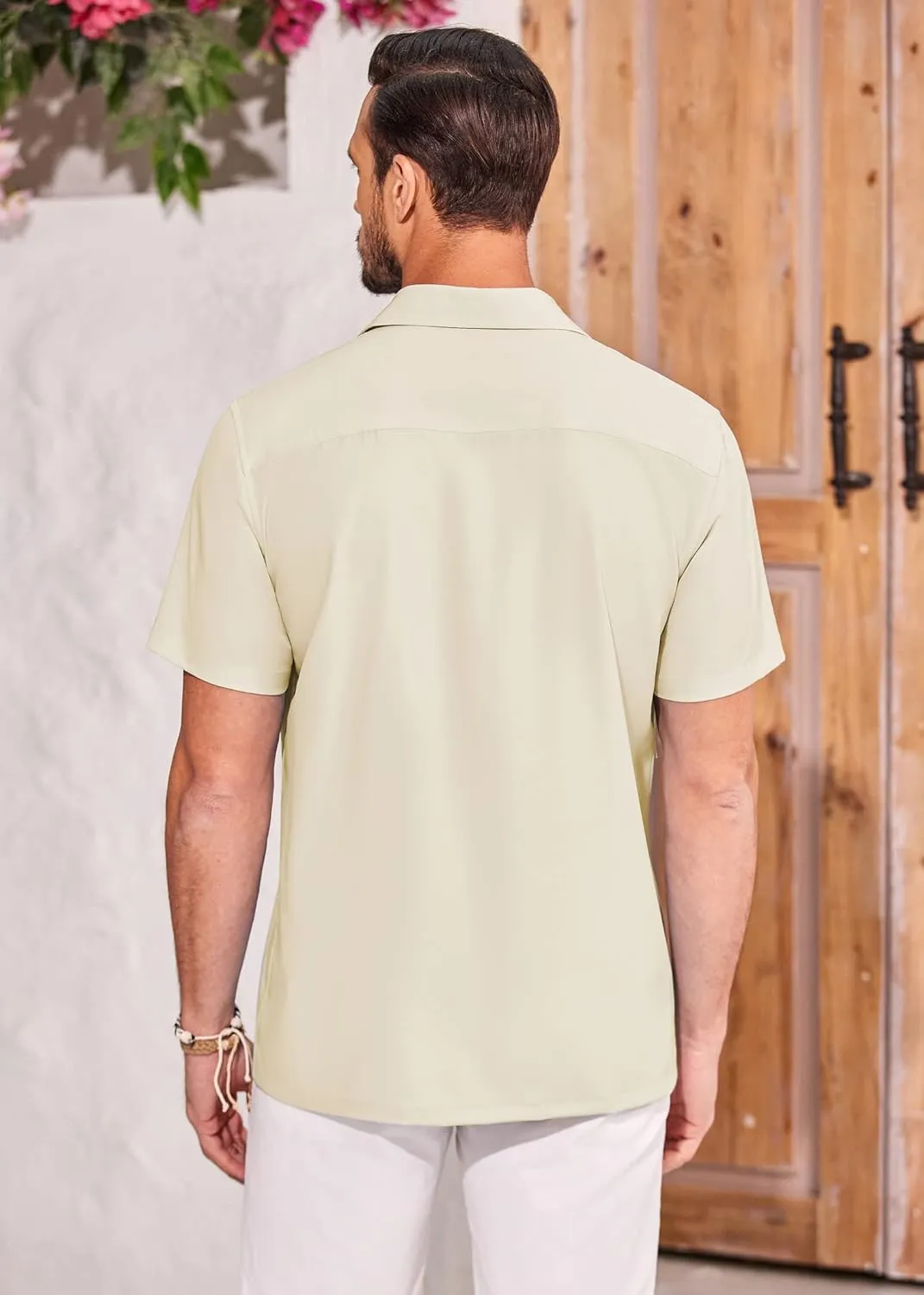 COOFANDY Mens Hawaiian Tropical Shirts Short Sleeve Button Down Summer Beach Shirt with Pocket