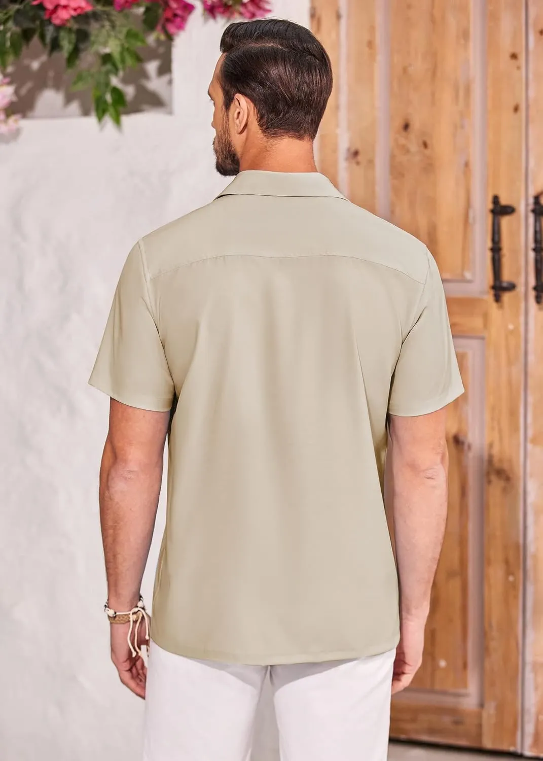 COOFANDY Mens Hawaiian Tropical Shirts Short Sleeve Button Down Summer Beach Shirt with Pocket