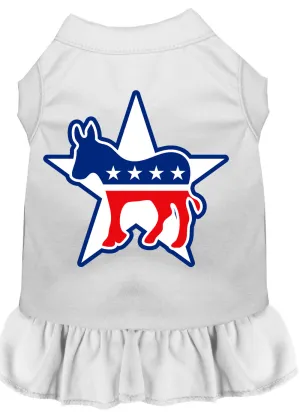 Democrat Screen Print Dress White Xxl