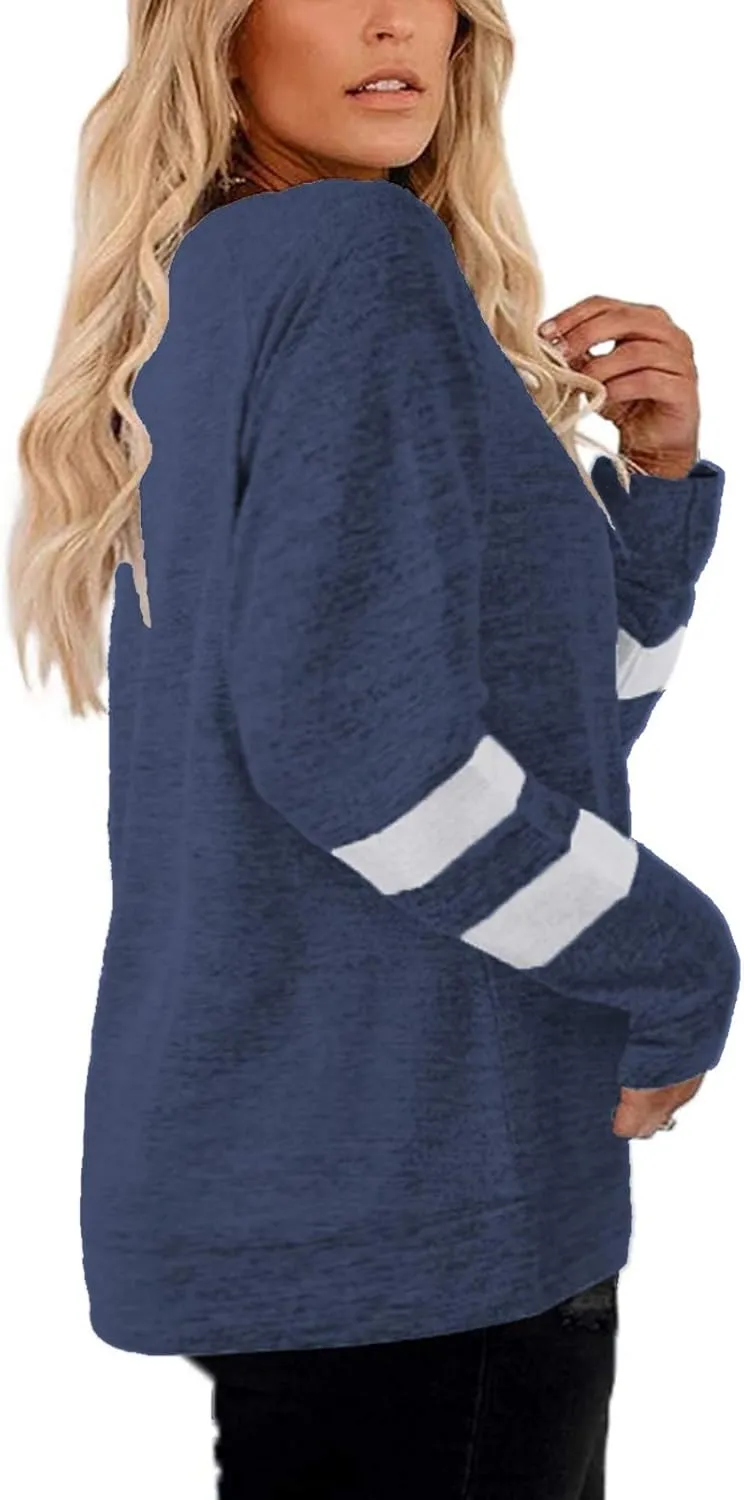 DOLNINE Plus Size Sweatshirts for Women Long Sleeve Oversized Tunic Tops