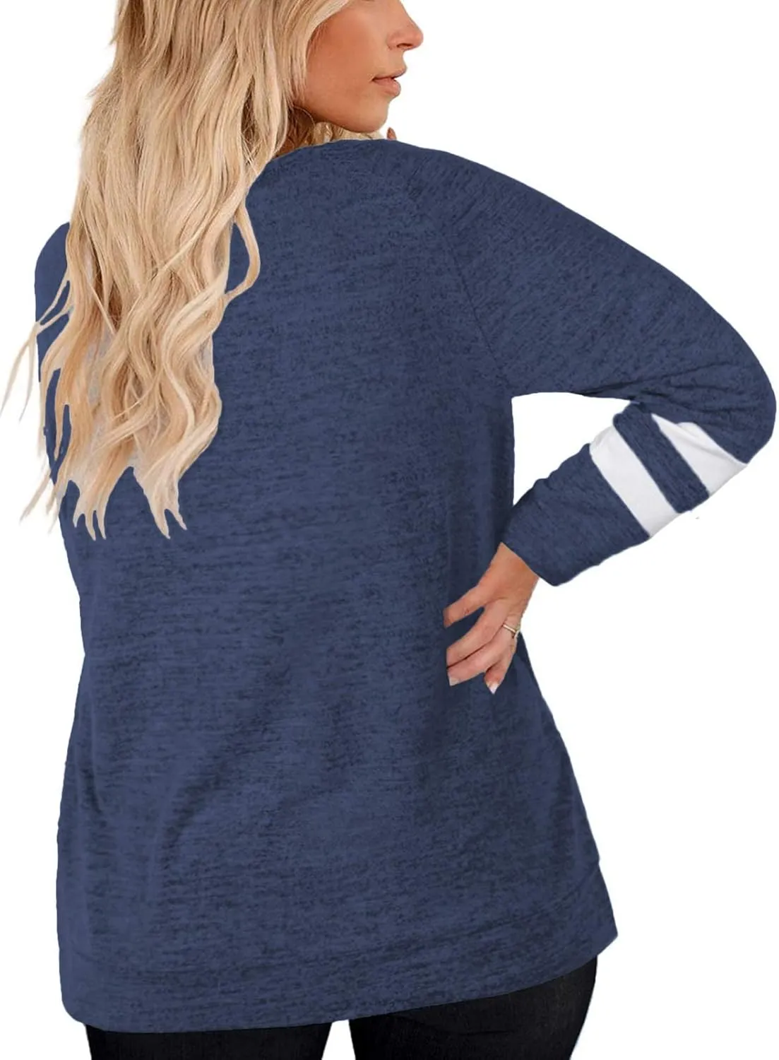 DOLNINE Plus Size Sweatshirts for Women Long Sleeve Oversized Tunic Tops