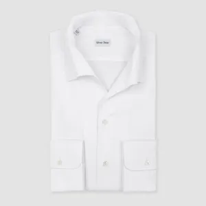 Double Button Down Twill Sportshirt White