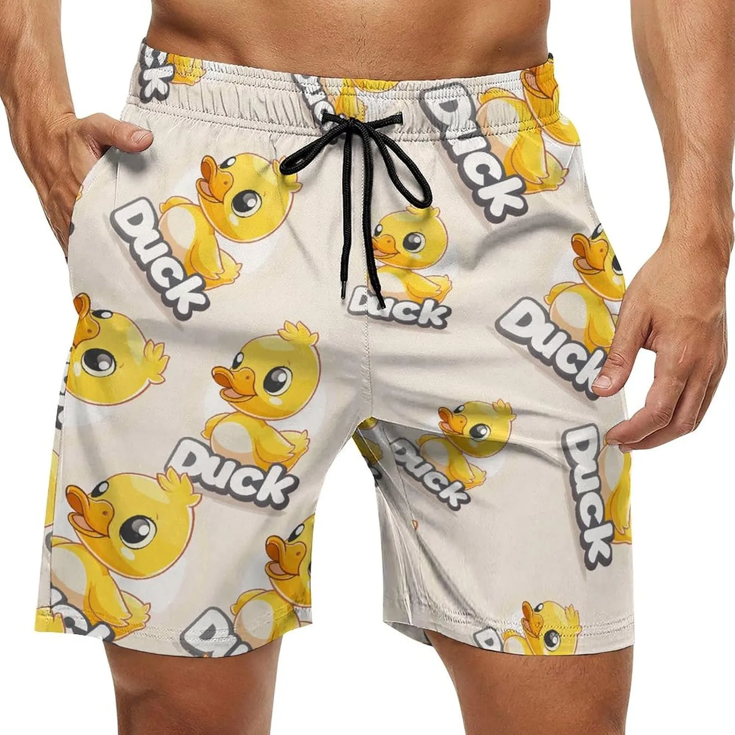 Duck Men's Swim Trunks Quick Dry Board Shorts Breathable Summer Beach Shorts Bathing Suits